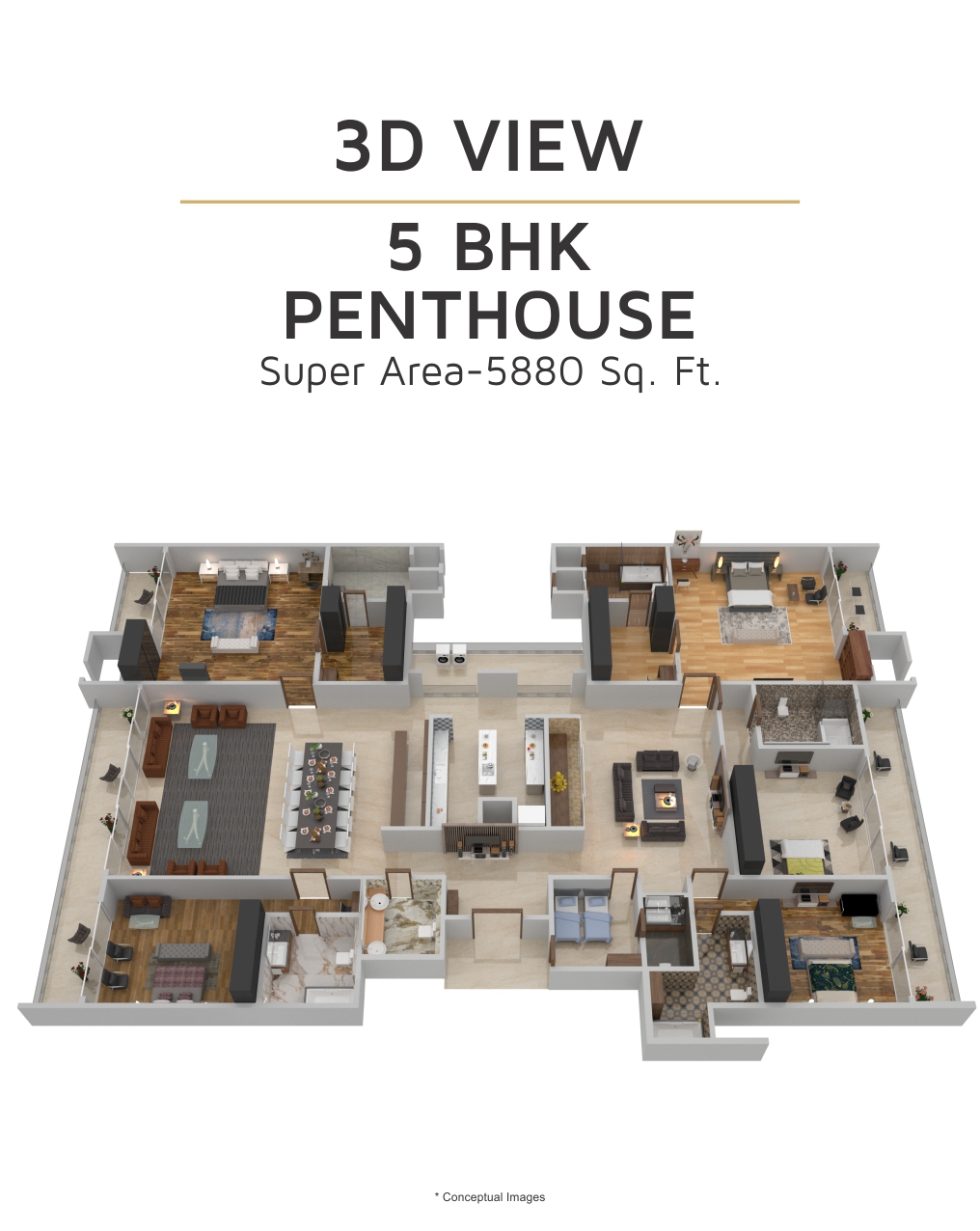 Gold Mark 5 BHK Penthouse Mobile 3